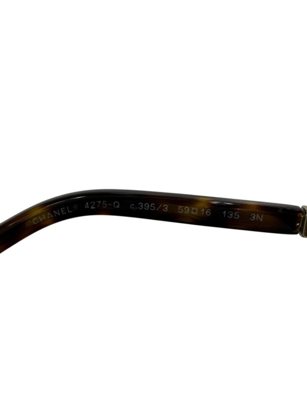 Chanel CC Logo Hexagon Chain Sunglasses Gold Black Demo Lens Eyewear - Picture 14 of 16